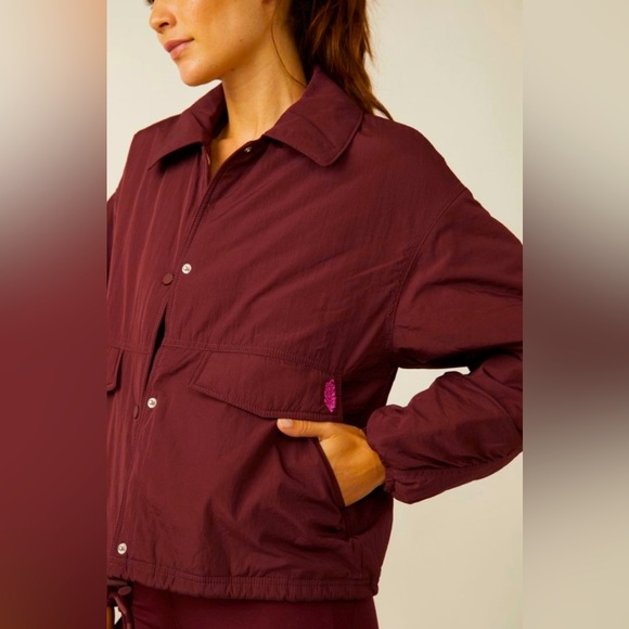 NWOT Free People Off The Bleachers Coach Jacket by FP Movement with Buti Logo - Picture 13 of 16